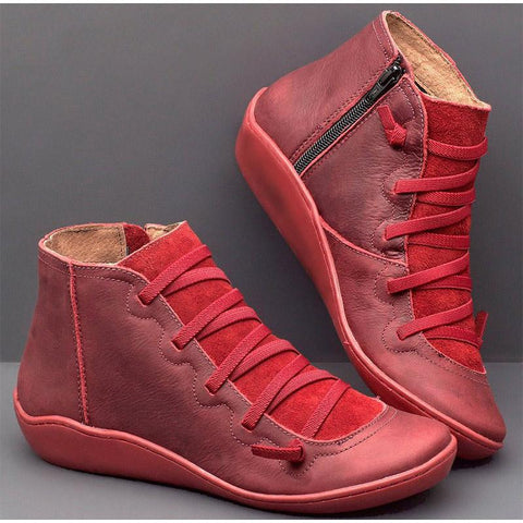 Spring Flat Shoes Female Casual Short Boots Fashion-BS00976-Veeddydropshipping