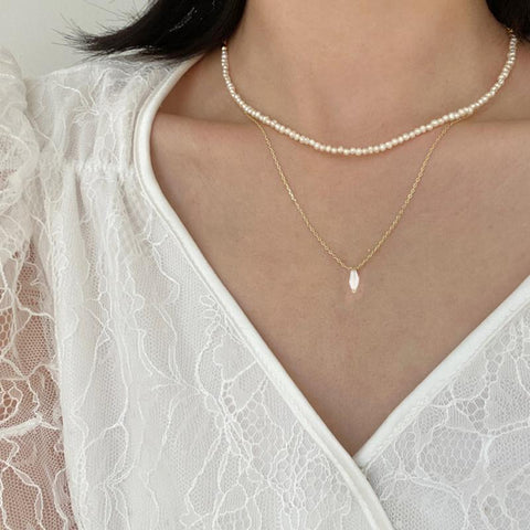Pearl Choker Necklace For Women Fashion Imitation Pearl -JW01218-Veeddydropshipping