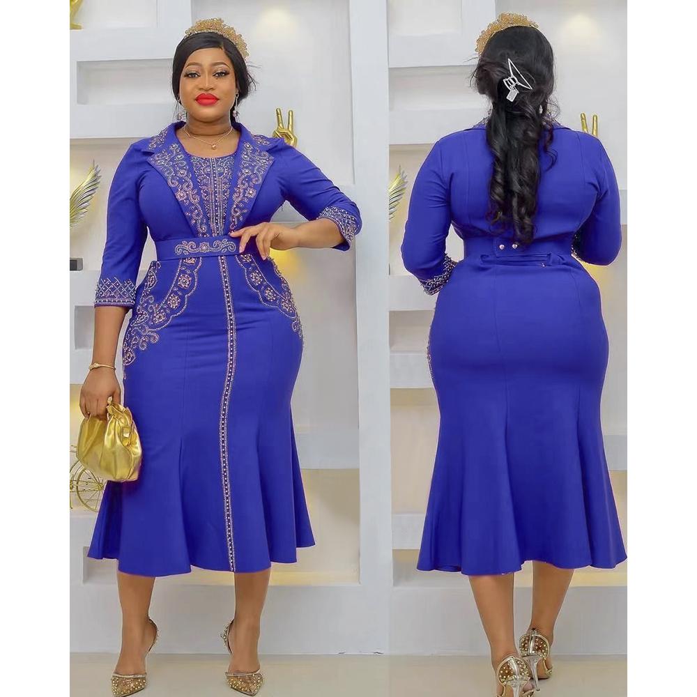 Women Africa Dashiki Long Maxi Dress-WF01649-Veeddydropshipping