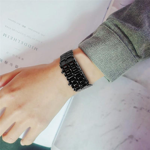 Fashion Black Full Metal Digital Watch Men Watches-JW00758-Veeddydropshipping