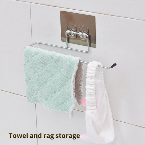 Hanging Rolling Paper Holder No-Punch Bathroom Towel-HA00867-Veeddydropshipping