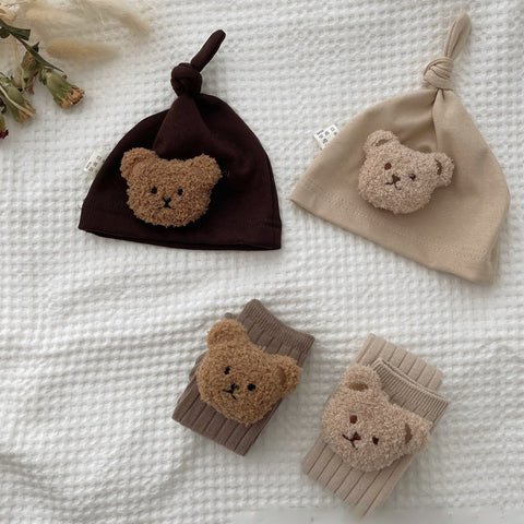Soft Baby Hat for Newborns From 0 Cute Bear Cap Newborn Accessories Babies-TB00446-Veeddydropshipping