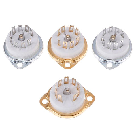 1pc Ceramic 9pin GZC9-F-G PCB MOUNT Tube Socket FOR 12AX7 12AT7-CE00872-Veeddydropshipping