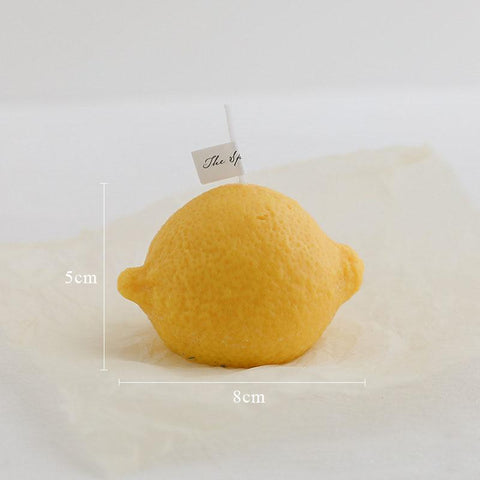 3D Aromatherapy Candle Lemon Shape Cheese Soybean Candle-HA00363-Veeddydropshipping