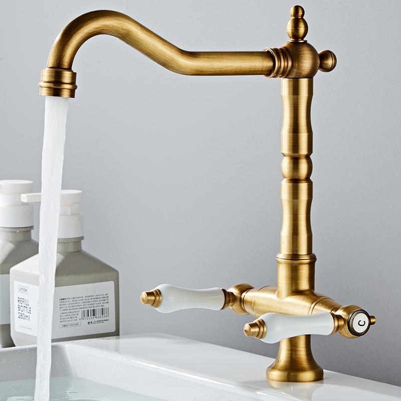 Kitchen Dual Handle Antique Faucet-TI00621-Veeddydropshipping