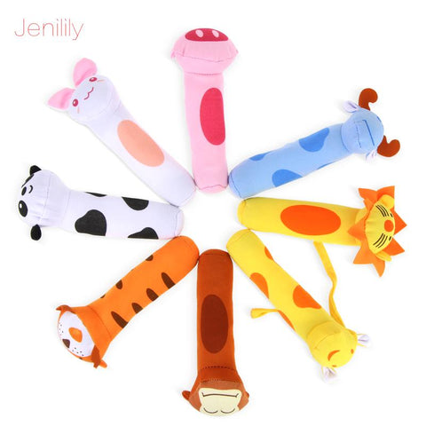 8 Styles Animal Shape Hand Bell Ring Rattles Plush Soft BB Stick Toys-TB00524-Veeddydropshipping