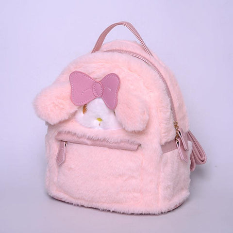Lolita Melody Cinnamoroll Plush Backpack Japanese Cartoon-TB00089-Veeddydropshipping