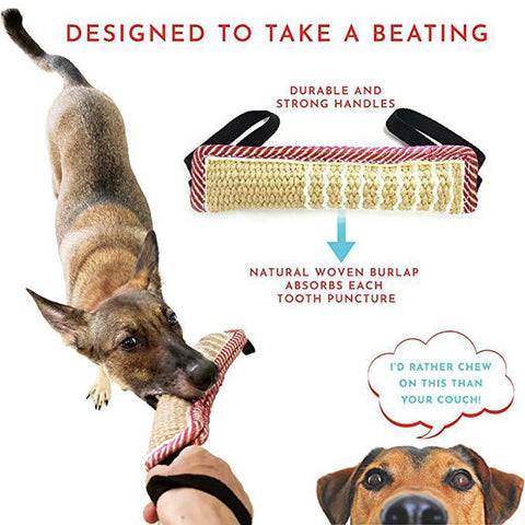Dog Biting Pillow Tug Stick Hemp Training-HA01515-Veeddydropshipping