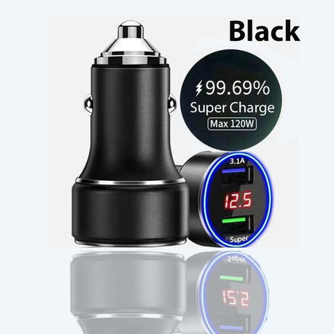 USB Car Charger 120W 2 Port Fast Charging Adapter-Veeddydropshipping