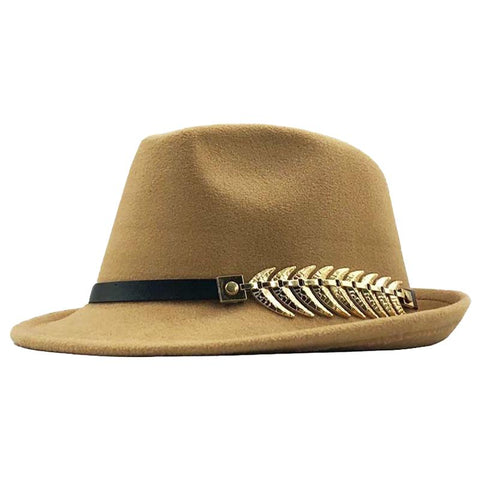 Autumn Elegant Lady Gangster Felt Homburg-MF01023-Veeddydropshipping