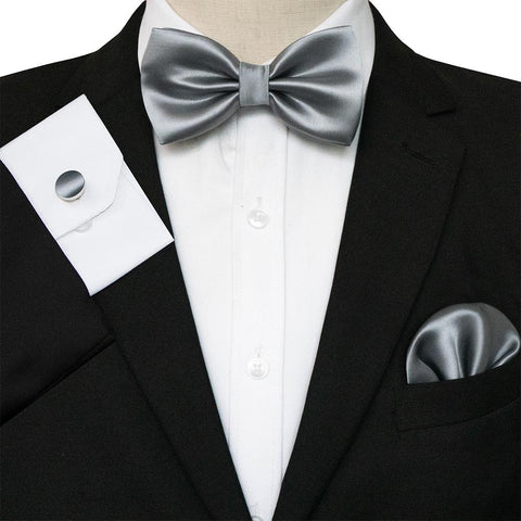 Bow Tie Sets Including Cuff Links for Business Suits -JW01309-Veeddydropshipping