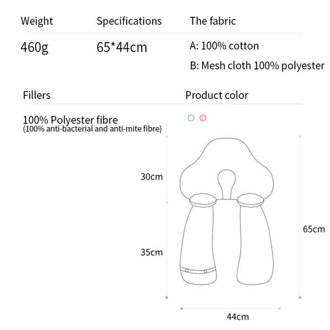 Baby Pillow Adjustable Newborn Side Sleeping Travel Pillow Breathable-TB00718-Veeddydropshipping