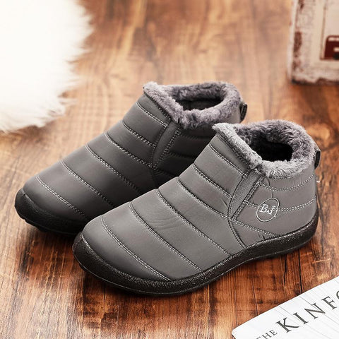 Shoes Platform Slip On Fur Boots Ladies Waterproof Ankle-BS00921-Veeddydropshipping