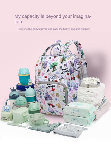 Disney 2022 New Diaper Bag Backpack Multifunctional Baby Bag-TB00191-Veeddydropshipping