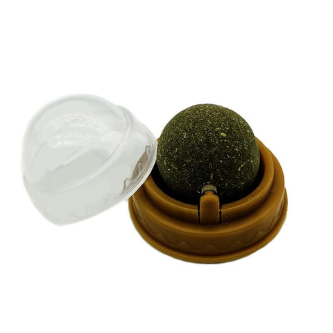 Natural Catnip Cat Wall Stick-on Ball Toy-HA01403-Veeddydropshipping