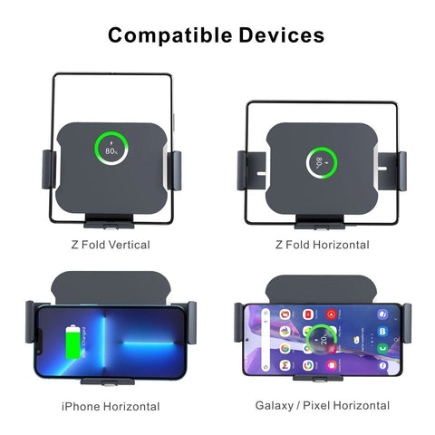 15W Car Wireless Charger Dual Coil Phone Holder For Samsung Galaxy-PA01068-Veeddydropshipping
