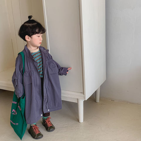 Children Mid-Length Coats Kids Outerwears Boys Girls-Veeddydropshipping