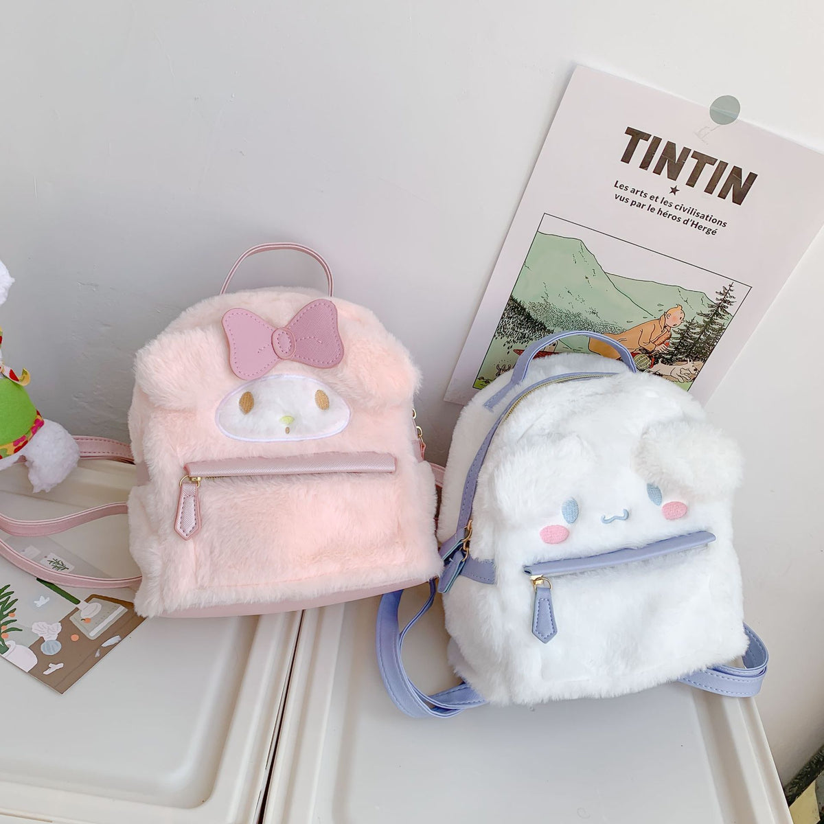 Kawaii Sanrioed My Melody Cinnamoroll Cartoon Plush Bag Anime-TB00071-Veeddydropshipping