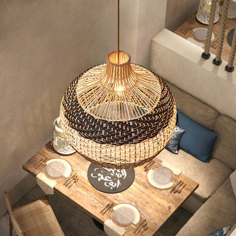 Rattan Chandelier Handmade Art-TI00390-Veeddydropshipping