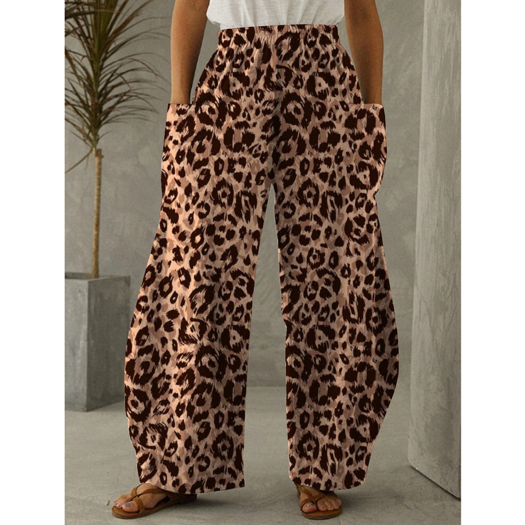 Women Fur Full Length Wide Leg Pants-WF00387-Veeddydropshipping