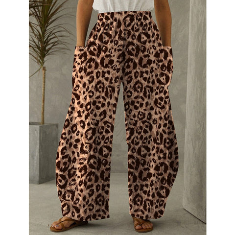 Women Fur Full Length Wide Leg Pants-WF00387-Veeddydropshipping