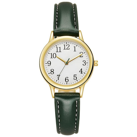 Quartz Watch Numerals Simple Leather Strap Lady Candy -JW00967-Veeddydropshipping