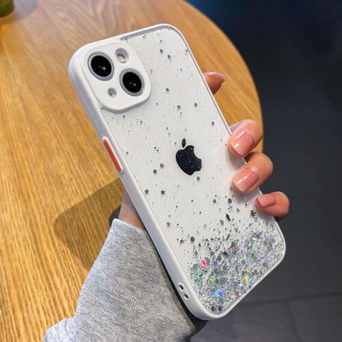 Case For iPhone 14 13 12 11 Pro Max XR 8 7 Glitter Clear Shockproof Phone Cover-PA00119-Veeddydropshipping