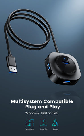 USB HUB Splitter Expander  Card Reader-CO00070-Veeddydropshipping