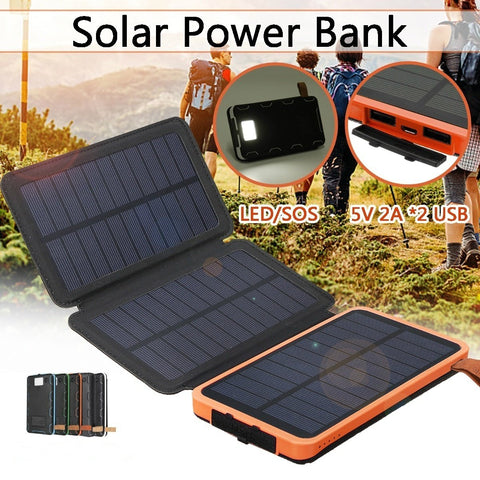 2023 Hot 80000mAh Solar Portable Large Capacity Ultra-thin Power Bank with Led Lamp-PA00497-Veeddydropshipping