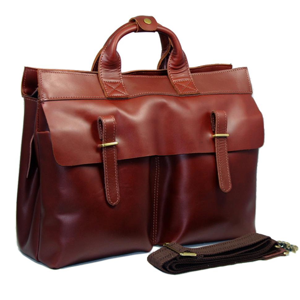 Briefcase Business Bag Leather laptop briefcase Men Shoulder-BS00422-Veeddydropshipping
