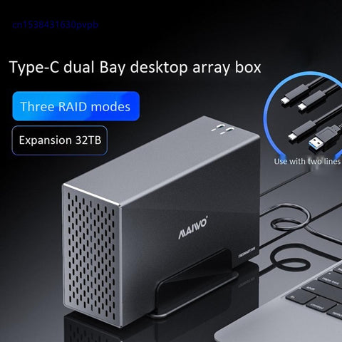Dual external enclosure raid Arraywith Box-CO00965-Veeddydropshipping