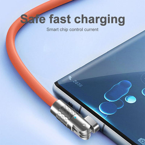 120W 6A Super Fast Charge 180° Rotatable Liquid Silicone Mobile Game USB Type-C-PA00394-Veeddydropshipping