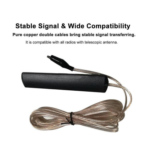 Universal 3meter Home Indoor Radio FM Stereo Antenna Pure Copper Wire-CE00831-Veeddydropshipping