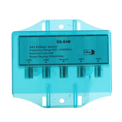 Waterproof 4x1 DS-04M Satellite 950-2400MHz DiSEqC2.0 Switch FTA Dish -CE00916-Veeddydropshipping
