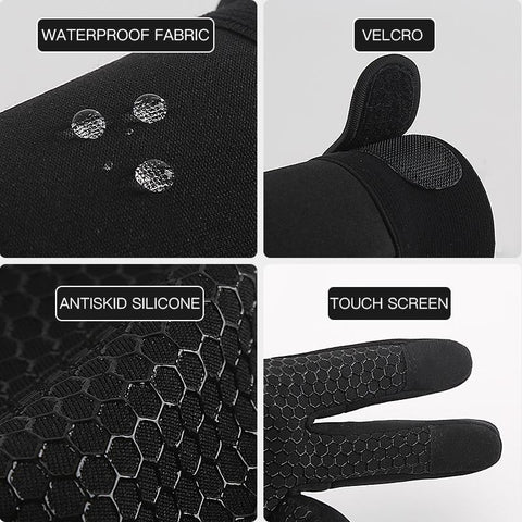 Winter Men Cycling Gloves Full Finger Touch Screen Waterproof Windproof Sport -OS01044-Veeddydropshipping