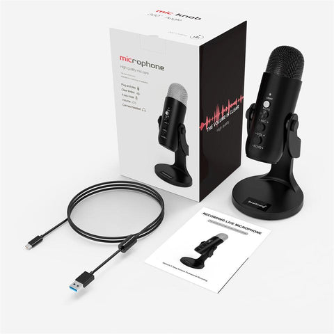 K66 USB Condenser Gaming Microphone Professional Podcasting Mic -CE01152-Veeddydropshipping