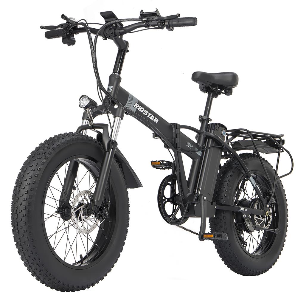 Ridstar Electric Bike 1000W 48V 20 Inch Folding Ebike 14AH IPX7 Waterproof -OS00966-Veeddydropshipping
