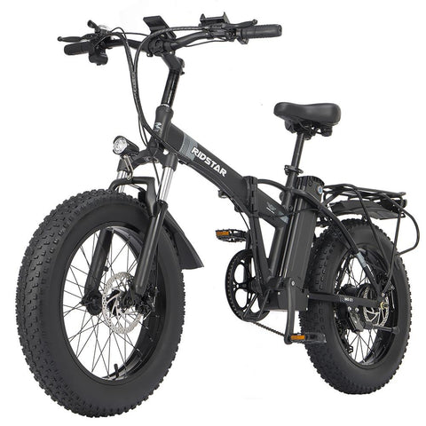 Ridstar Electric Bike 1000W 48V 20 Inch Folding Ebike 14AH IPX7 Waterproof -OS00966-Veeddydropshipping