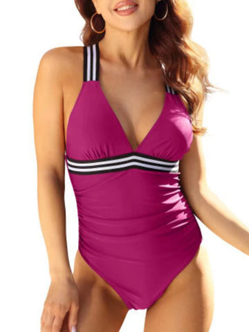2023 Loepard Swimsuit One Piece Backless Swimwear Women Padded Bathing -OS00112-Veeddydropshipping