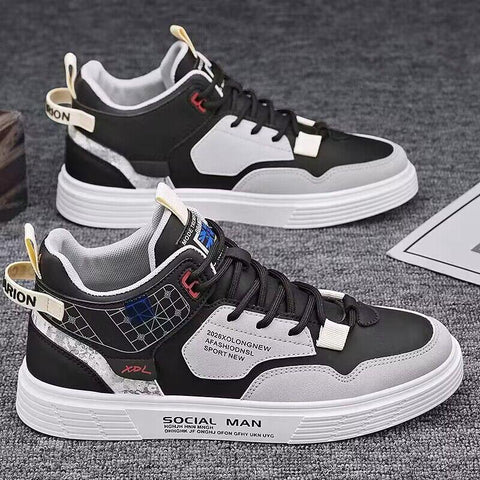 Men Trend Korean Version Lace Up Student Casual Shoes-BS01351-Veeddydropshipping