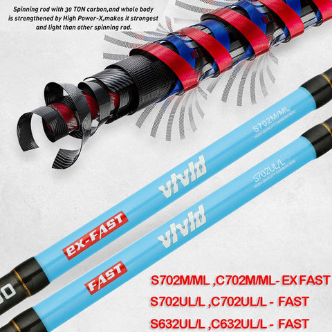 M/ML Spinning Rod Solid Tip 2.1m 1.92m Trout Rod Fast Action Carbon Rod-OS00395-Veeddydropshipping