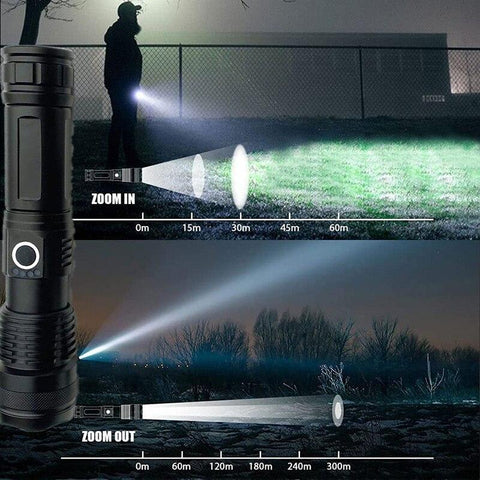 Powerful XHP70 Flashlight 5 ModesUSB Rechargeable Zoom Led Torch Lantern-TI00761-Veeddydropshipping