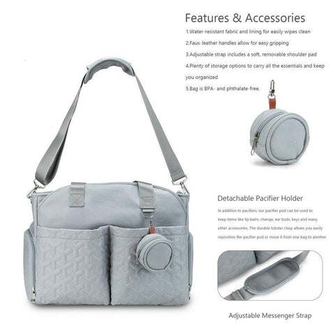 Carrying Diaper Bag Travel Tote Mummy Bag Large Capacity-TB00203-Veeddydropshipping