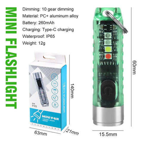 Mini Flashlight LED Multi-function Waterproof Keychain Flashlight Portable-TI00776-Veeddydropshipping