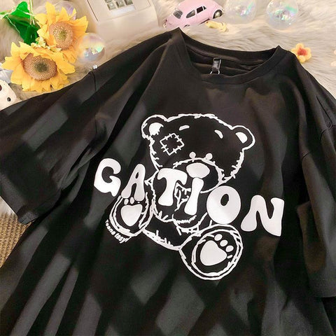 Women T-shirt Japanese Short Sleeve T-shirt-WF00067-Veeddydropshipping