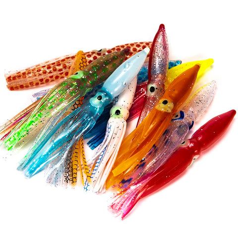 Hot！10pcs Soft Lure Squid Skirts 8cm Rubber Artificial Bait Lures Octopus Wobblers-OS00475-Veeddydropshipping