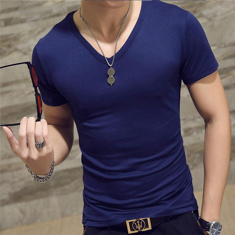 Men's Fitness Tight Top Men's Fitness Short Sleeve Slim Fit T-shirt-Veeddydropshipping