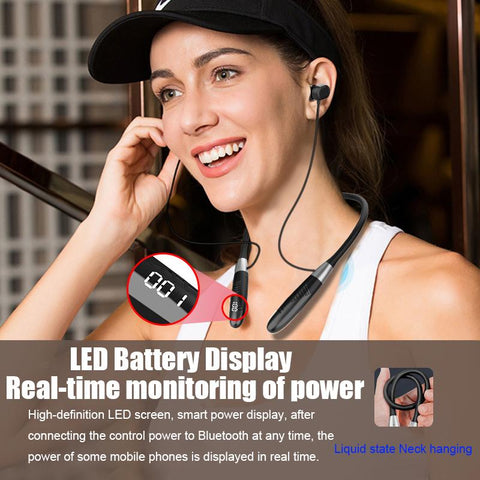 200Hours Wireless Bluetooth Earphone HiFi Bass Headphones Magnetic -CE01073-Veeddydropshipping