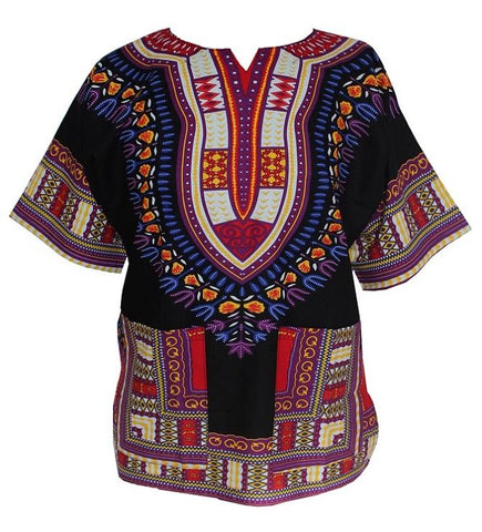 African Fashion Dashiki Design Floral Dress-WF01664-Veeddydropshipping