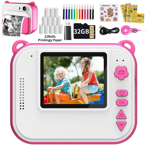 Camera With Print Kids Instant Print Camera Digital Photo Camera Girl&#39;s Toy Child-CE00328-Veeddydropshipping